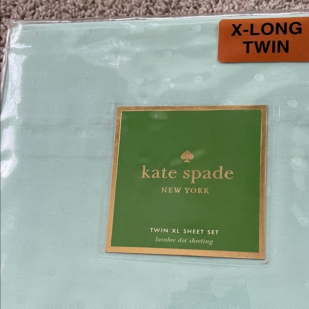 Kate Spade Mint Green Dot Twin XL Sheet Set